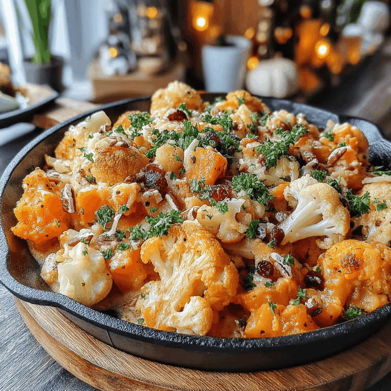 As the leaves begin to change and the air turns crisp, nothing embodies the essence of autumn quite like a warm, hearty Harvest Skillet Butternut Squash and Cauliflower Harvest Medley. This vibrant dish is a celebration of seasonal vegetables, combining the natural sweetness of butternut squash with the subtle earthiness of cauliflower, all while being elevated with fragrant herbs and spices. Whether you’re looking for a delightful side dish or a satisfying main course, this medley packs a flavorful punch that will warm your heart and fill your home with the inviting scents of fall.