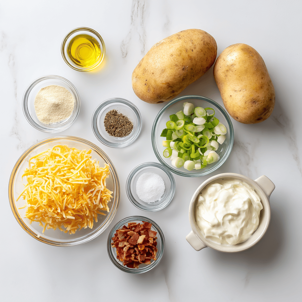 Ingredients for Super Crispy Air Fryer Loaded Game Day Fries